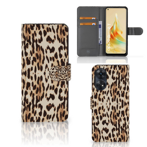 OPPO Reno8 T 4G Telefoonhoesje met Pasjes Leopard