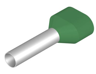 Weidmüller 9037700000 Dubbele adereindhulzen 6 mm² Deels geïsoleerd Groen 100 stuk(s)