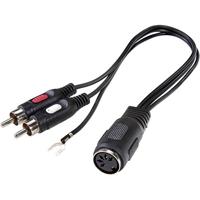 SpeaKa Professional SP-7869832 RCA/DIN-aansluiting Audio Y-adapter [1x DIN-bus 5pol.- 2X RCA
