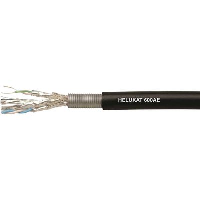 Helukabel 802168-500 Ethernetlkabel CAT 7e S/FTP 4 x 2 x 0.258 mm² Zwart 500 m