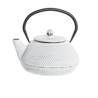 Items Kitchen Theepot Oriental - gietijzer - 1300 ml - antiek wit - thumbnail