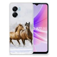 OPPO A77 | A57 5G TPU Hoesje Paarden - thumbnail