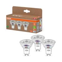 OSRAM Energieklasse LED-reflectorlamp PAR16 met 2,5 W, 450 lm, koud wit (4000 K) gemaakt van loodvrij glas met GU10 voet in energie-efficiëntieklasse A, 50 mm diameter, IP20.