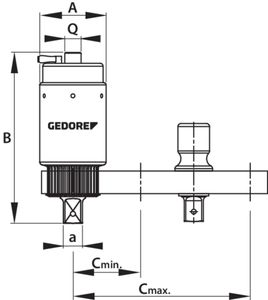 Gedore DVV-40Z 2653087 Draaimoment-versterker