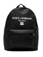 Dolce & Gabbana Kids sac à dos à logo imprimé - Noir