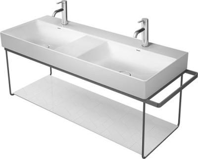 Duravit DuraSquare metalen onderstel wandmontage met handdoekhouder links/rechts 126,5x45,1 cm t.b.v. wastafel 235312, chroom Duravit DuraSquare metalen onderstel wandmontage met handdoekhouder links/rechts 126,5x45,1 cm t.b.v. wastafel 235312, chroom