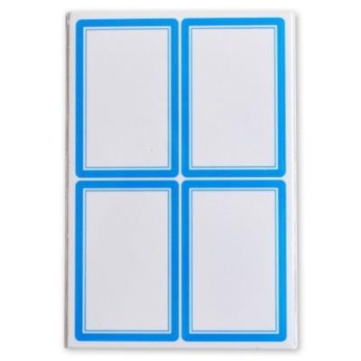 Soho schooletiketten 35 x 52 mm wit/blauw 5 vellen à 4 stuks Soho schooletiketten 35 x 52 mm wit/blauw 5 vellen à 4 stuks