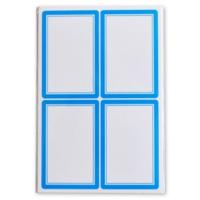 Soho schooletiketten 35 x 52 mm wit/blauw 5 vellen à 4 stuks