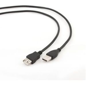 Gembird 3m USB 2.0 A M/FM USB-kabel USB A Zwart