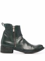 Officine Creative bottines Lison en cuir à fronces - Vert - thumbnail