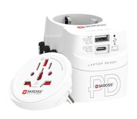 SKROSS - PRO Light USB AC45PD - Universele reisadapter met 2 USB-poorten - Fast Charge 45W - Spanning en vermogen: 100V AC - 700W / 250V - 1750W