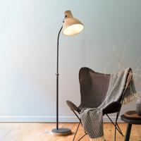 Light & Living Vloerlamp Imbert, donker bruin-mat zwart - thumbnail