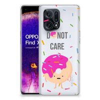 OPPO Find X5 Siliconen Case Donut Roze