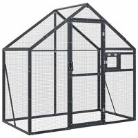 vidaXL Volière 179x100x185 m aluminium antracietkleurig