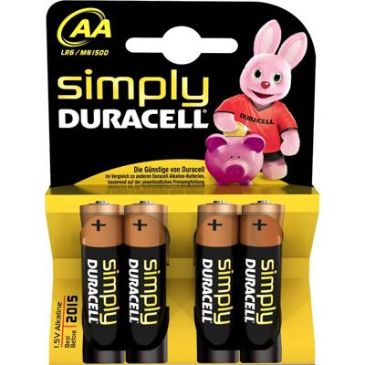 Goobay LR6 4-BL Duracell Simply Wegwerpbatterij AA Alkaline