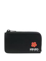 Kenzo portefeuille zippé à fleurs - Noir