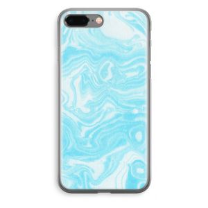 Waterverf blauw: iPhone 8 Plus Transparant Hoesje