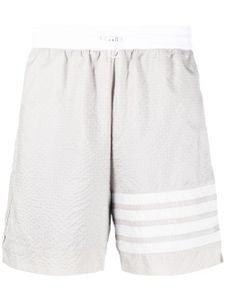 Thom Browne short de sport à détails 4 bandes signature - Gris