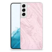 Samsung Galaxy S22 Plus TPU Siliconen Hoesje Marble Pink - Origineel Cadeau Vriendin - thumbnail