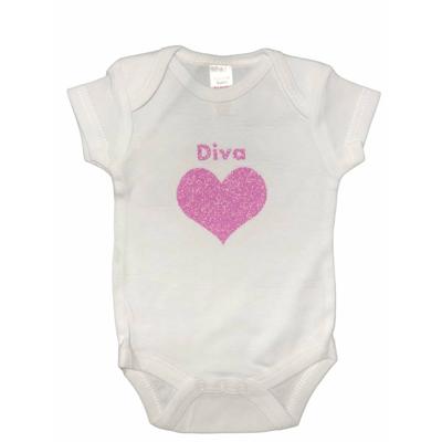 Soft Touch Romper Diva Meisjes Katoen Wit/roze Maat 50/56