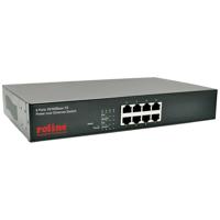 ROLINE PoE Fast Ethernet Switch, 8-Poorts, (8x PoE), 19 Inbouw - thumbnail