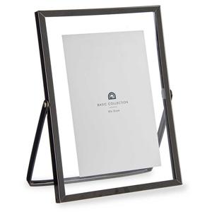 Giftdecor Fotolijstje voor 10 x 15 cm foto - zwart - metaal - Modern - frame 16 x 21 cm   -