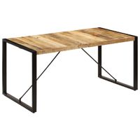 Eettafel 160x80x75 cm massief mangohout