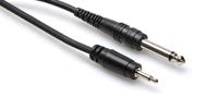 Hosa Technology 3.5 mm TS / 1/4" TS, 1.5 m audio kabel 1,5 m Zwart