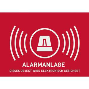 ABUS AU1323 Waarschuwingssticker Alarmsysteem Taal Duits (b x h) 74 mm x 52.5 mm