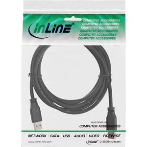 InLine 35215 USB-kabel 1,5 m USB 3.2 Gen 1 (3.1 Gen 1) USB A Zwart