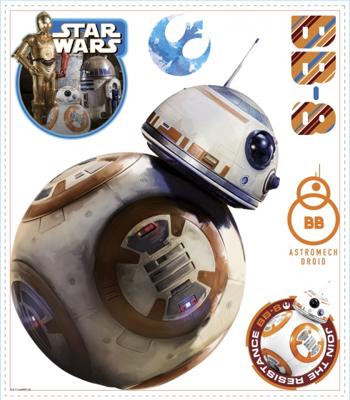RoomMates muurstickers BB-8 vinyl 6 stuks RoomMates muurstickers BB-8 vinyl 6 stuks