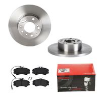 Remmenset, remschijf BREMBO, Remschijftype: Massief, Inbouwplaats: Vooras, u.a. für Citroën, Peugeot, Fiat - thumbnail