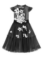 MARCHESA KIDS COUTURE robe à détails fleuris - Noir - thumbnail