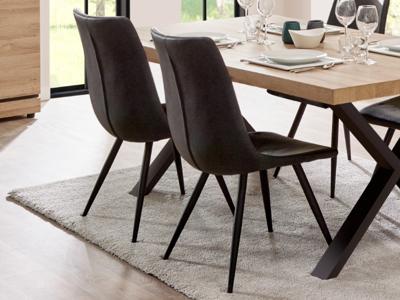 Set van 2 stoelen MARNOIX zwart