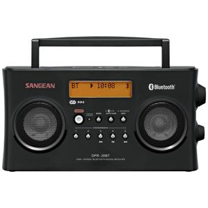 Sangean DPR-26 BT Transistorradio DAB+, VHF (FM) AUX, Bluetooth Acculaadfunctie Zwart