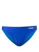 GANNI bas de bikini à logo imprimé - Bleu