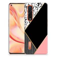 OPPO Find X2 Pro TPU Hoesje Zwart Roze Vormen