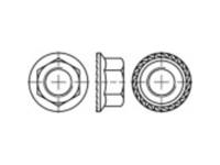 TOOLCRAFT 1067595 Zeskantige contramoeren met flens M4 DIN 6923 RVS A2 500 stuk(s)