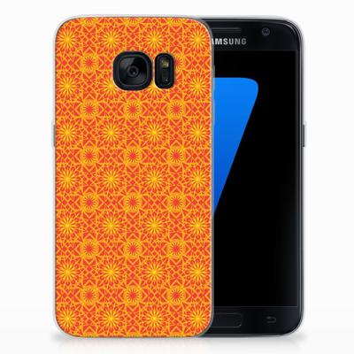 Samsung Galaxy S7 TPU bumper Batik Oranje Samsung Galaxy S7 TPU bumper Batik Oranje