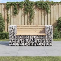 Tuinbank schanskorfontwerp 143x71x65,5 cm massief grenenhout