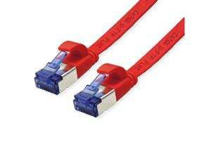 VALUE FTP patchkabel, Cat.6A (Class EA), extra plat, rood, 0,5 m