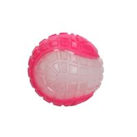 Dog Comets Glow in The Dark Moon Ball - 7,5 cm - Hondenspeelgoed - te water en aan land - apporteerspeelgoed - met pieptoon - M - roze