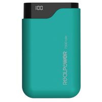 RealPower PB-7500C Powerbank 7500 mAh Li-ion Groen - thumbnail