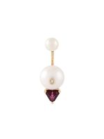 Delfina Delettrez boucle d'oreille "Trillion" en or 18ct, diamant et perle - Rouge - thumbnail