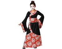 Atosa Kostuum Geisha kimono zwart meisjes kinderen 5 tot 6 jaar