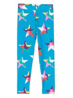 Stella McCartney Kids legging à étoiles imprimées - Bleu