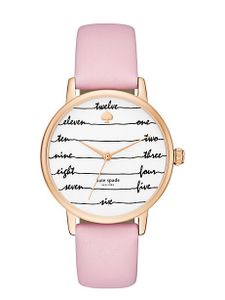 Horlogeband Kate Spade New York KSW1239 Leder Roze 16mm