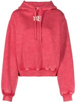 Alexander Wang hoodie en coton mélangé à logo floqué - Rose