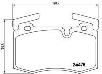 Remmenset, remschijf BREMBO, Remschijftype: Binnen geventileerd, Inbouwplaats: Achteras, u.a. für Mini