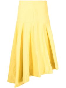 Jil Sander jupe mi-longue en lin - Jaune